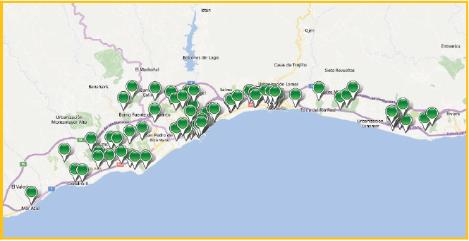 Distribution map example